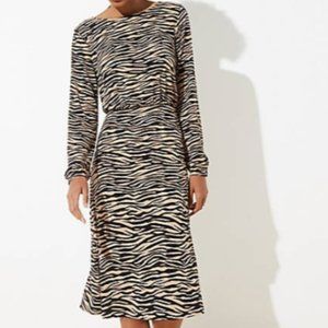 Loft, Tiger Stripe, Bar Back Dress, Sz 6, NWT